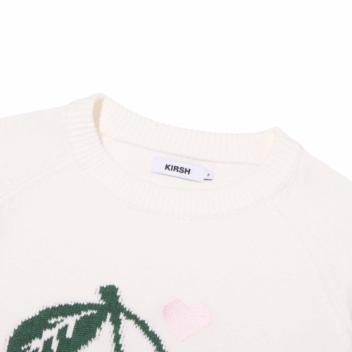 CHERRY JACQUARD LOOSE-FIT KNIT(IVORY)