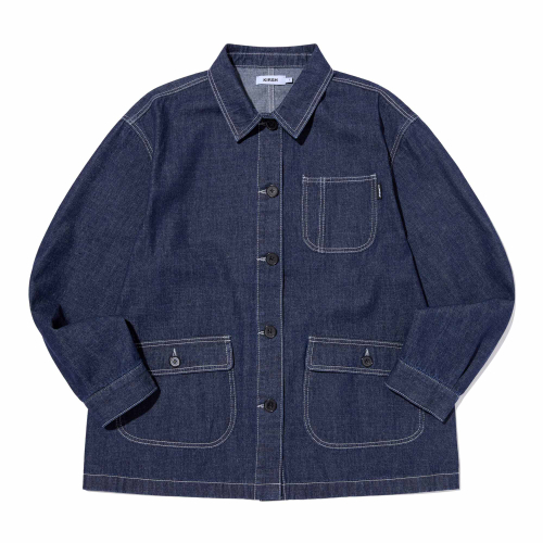 KIRSH DOUBLE POCKET HALF DENIM JACKET(BLUE)