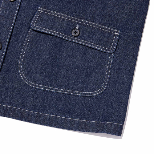KIRSH DOUBLE POCKET HALF DENIM JACKET(BLUE)