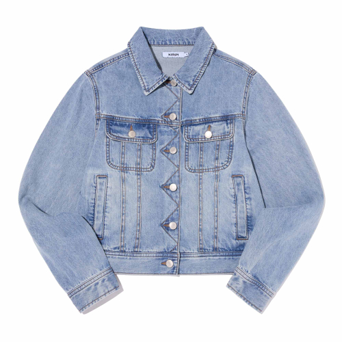 PLAIN STANDARD FIT DENIM JACKET(LIGHT BLUE)