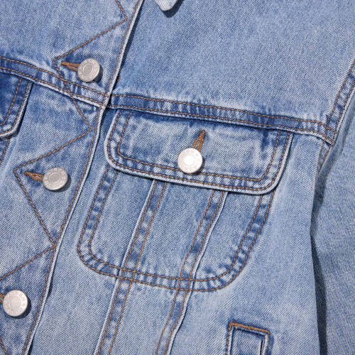 PLAIN STANDARD FIT DENIM JACKET(LIGHT BLUE)