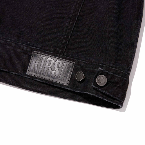 PLAIN STANDARD FIT DENIM JACKET(BLACK)