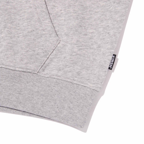 CHERRY USA HEART APPLIQUE CROP HOODIE(MELANGE GRAY)