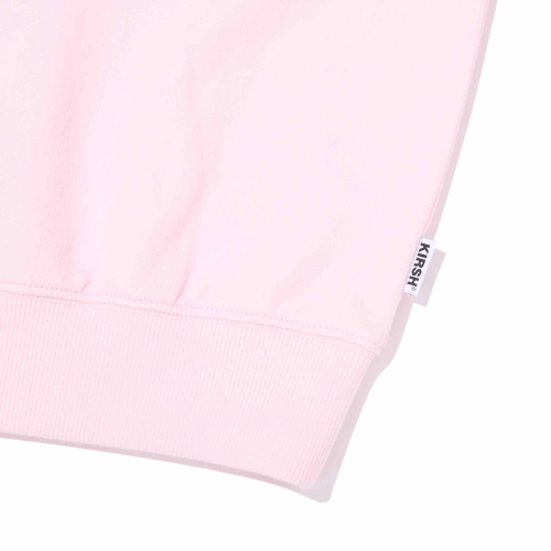 CHERRY USA HEART APPLIQUE LOOSE-FIT SWEATSHIRT(LIGHT PINK)