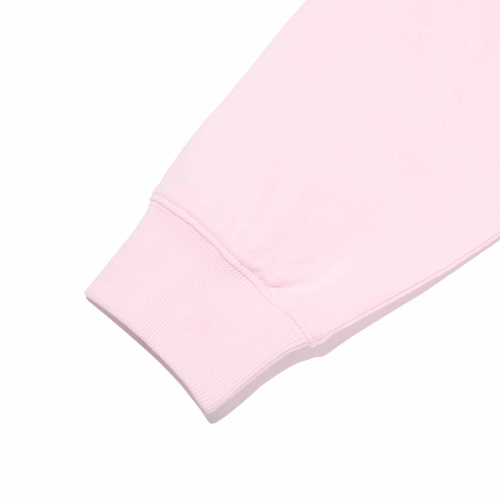 CHERRY USA HEART APPLIQUE LOOSE-FIT SWEATSHIRT(LIGHT PINK)