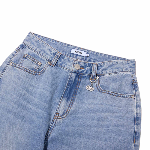 RELAXED-FIT DENIM PANTS(LIGHT BLUE)