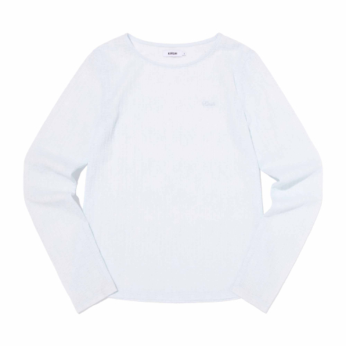 SHEER SLIM-FIT LONG SLEEVE(LIGHT BLUE)