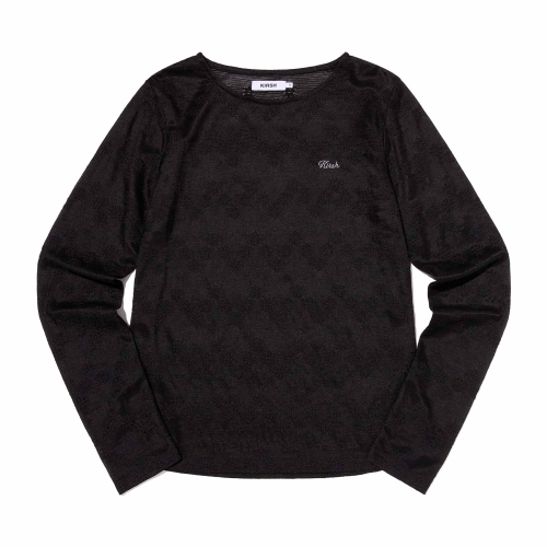 SHEER SLIM-FIT LONG SLEEVE(BLACK)