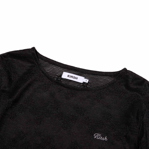 SHEER SLIM-FIT LONG SLEEVE(BLACK)