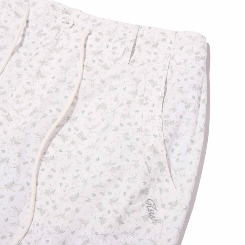 RIBBON DETAIL TWO-WAY NYLON PANTS(WHITE)