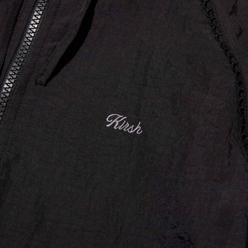RIBBON DETAIL LOOSE-FIT WINDBREAKER(BLACK)
