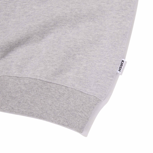 CHERRY GRAPHIC OFF-SHOULDER CROP SWEATSHIRT(MELANGE GRAY)