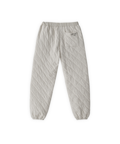 Gauze cotton wadding pants in cream