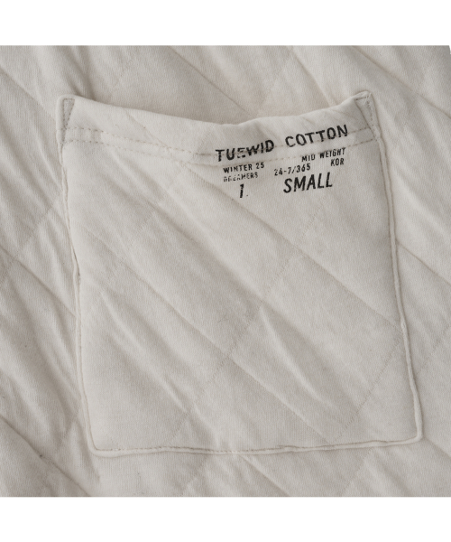 Gauze cotton wadding pants in cream