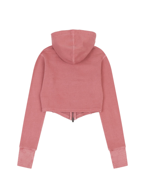 PIGMENT SLIM HOODED ZIP-UP [RED]