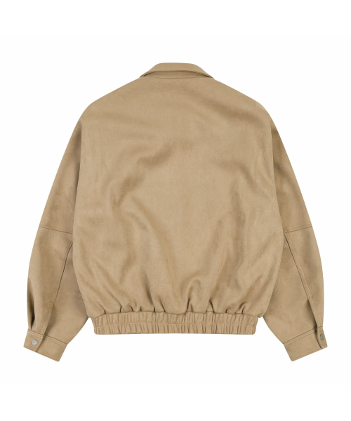 SUEDE OVERFIT JUMPER [BEIGE]