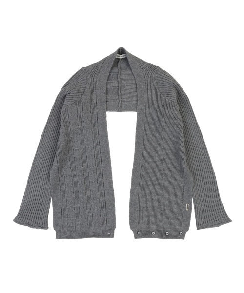 CABLE WRAP CARDIGAN [GRAY]