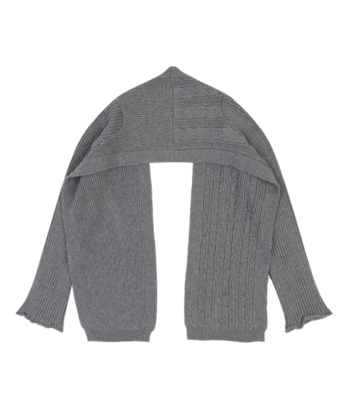 CABLE WRAP CARDIGAN [GRAY]