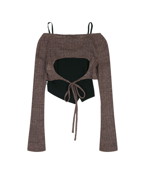 BOLERO TOP SET [BROWN]
