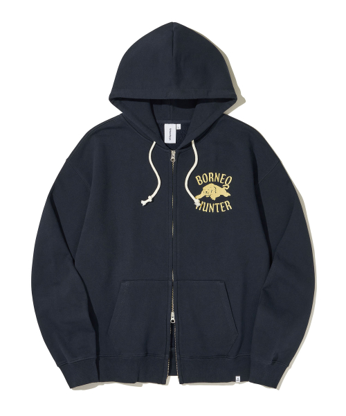 Borneo Panther Zip Hoodie_NAVY