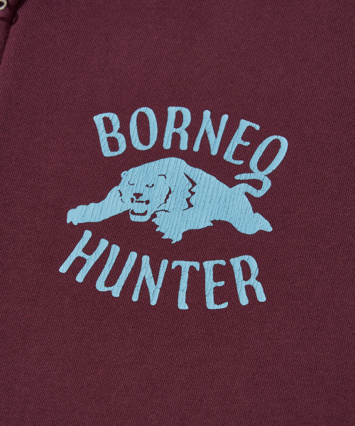 Borneo Panther Zip Hoodie_BURGUNDY
