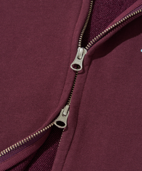 Borneo Panther Zip Hoodie_BURGUNDY