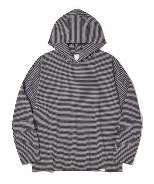 Twin Stripe Light Hoodie_BROWN