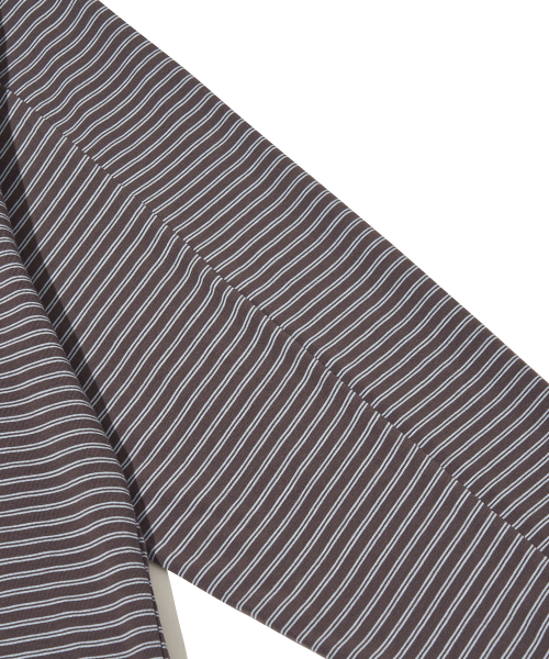 Twin Stripe Light Hoodie_BROWN