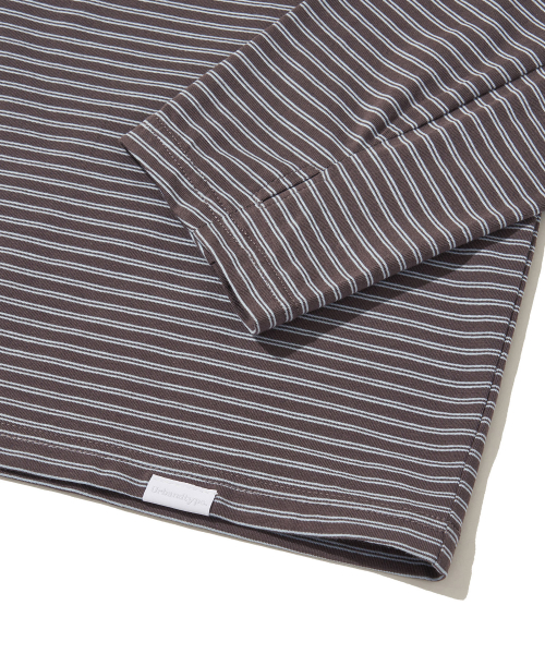 Twin Stripe Light Hoodie_BROWN