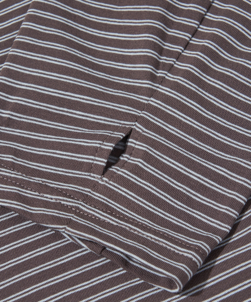 Twin Stripe Light Hoodie_BROWN