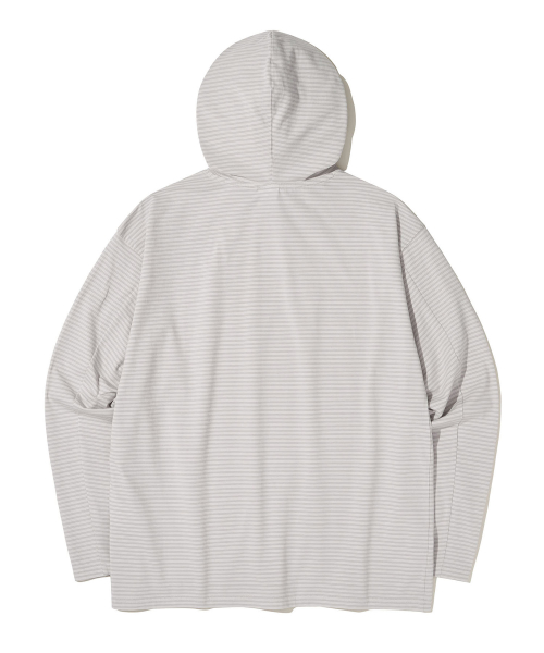 Twin Stripe Light Hoodie_LIGHT GRAY