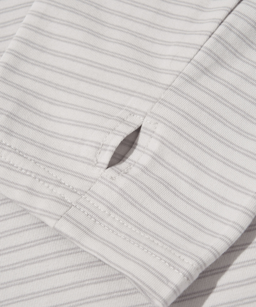 Twin Stripe Light Hoodie_LIGHT GRAY