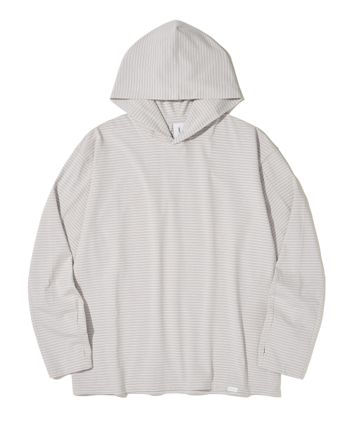 Twin Stripe Light Hoodie_LIGHT GRAY