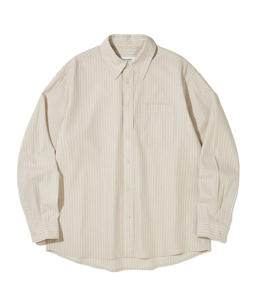 Nice Stripe Shirt_LIGHT BEIGE