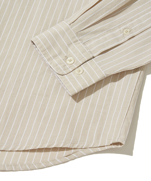 Nice Stripe Shirt_LIGHT BEIGE
