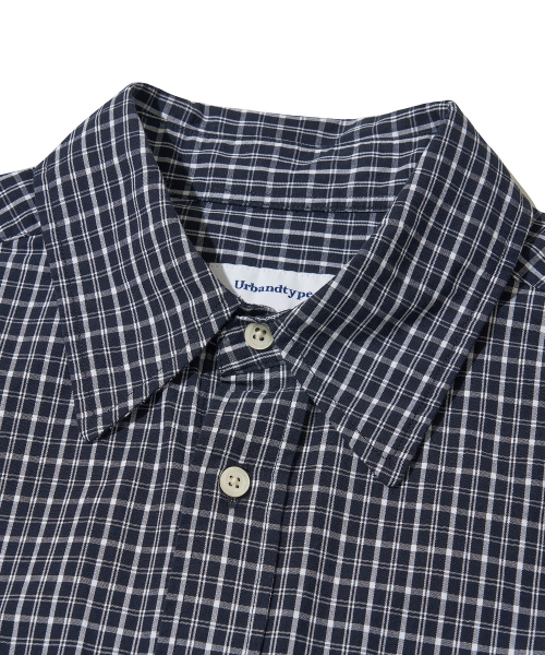 Vintage Cottage Check Shirt_NAVY
