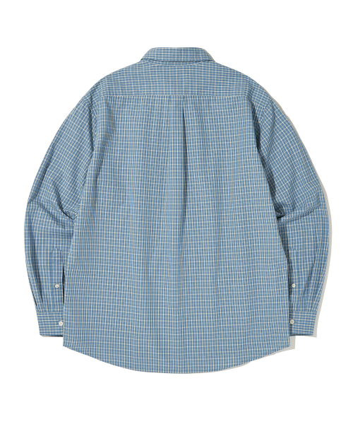 Vintage Cottage Check Shirt_LIGHT BLUE