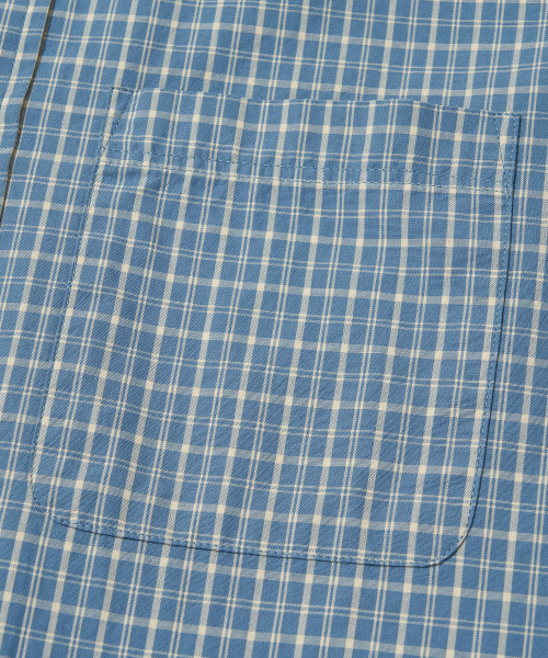 Vintage Cottage Check Shirt_LIGHT BLUE