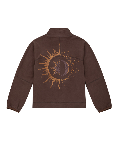 Tuewid Light weight set up Zip up in choco