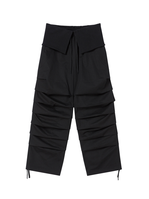 TUCK PANTS BLACK