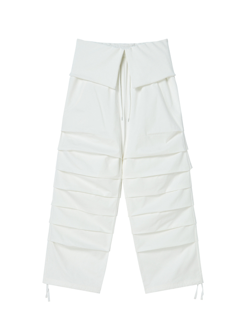 TUCK PANTS WHITE