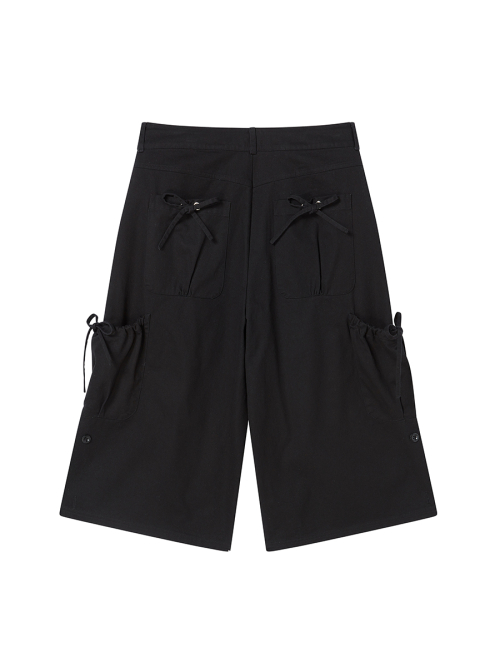 COTTON CAPRI PANTS BLACK