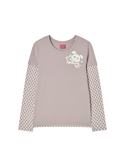 SKULL L/S DUSTY PINK