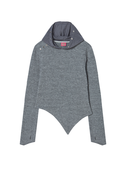 DENIM HOOD LONGSLEEVE LIGHT BLUE