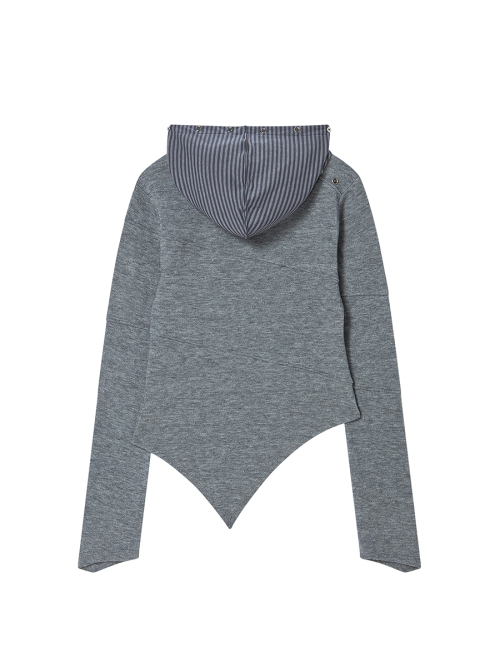 DENIM HOOD LONGSLEEVE LIGHT BLUE