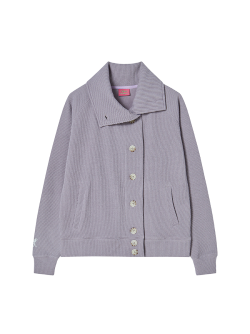 BUTTON UP CARDIGAN PURPLE