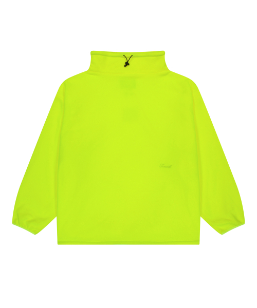 Diagonal half zipped snowboard fleece in neon green