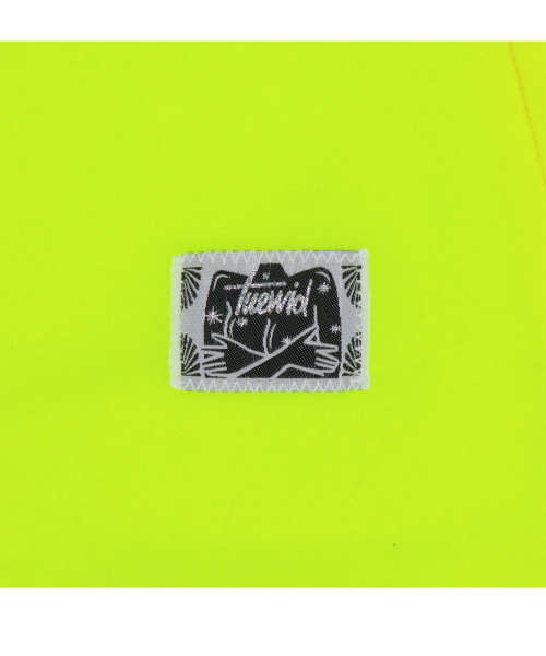 Diagonal half zipped snowboard fleece in neon green