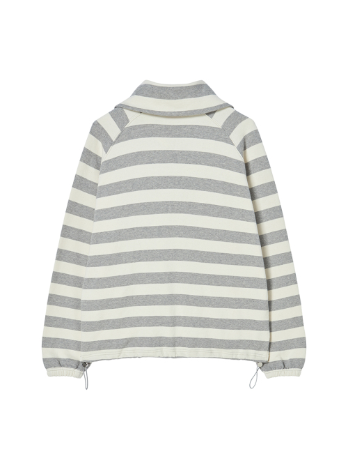 STRIPE COLLAR JACKET GREY