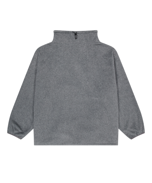 Diagonal half zipped snowboard fleece in melange gray